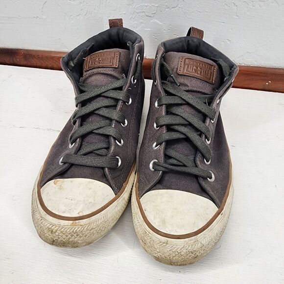 Converse Casual High Tops Black Canvas Grunge Punk Retro Classic 90s Y2K 10.5 - Picture 2 of 8